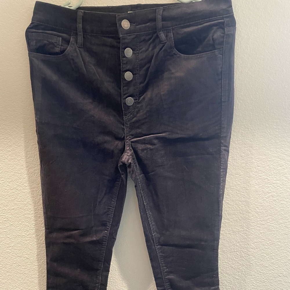 Velvet cloth jeans with little purple shade in size 28 from brand Loft.